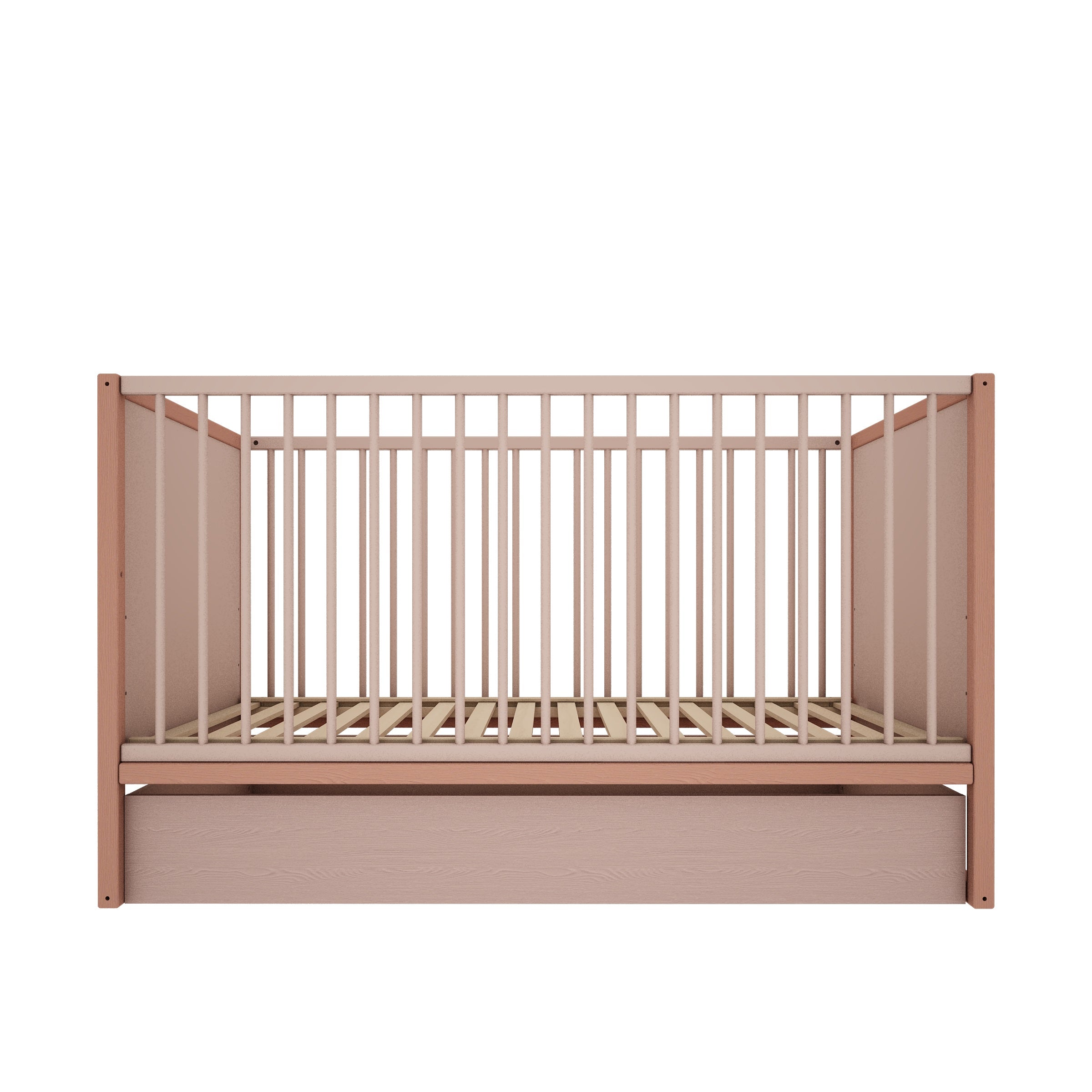 Wood Luck - Bett Tweens 70x140 cm pink-coral - mit Schublade