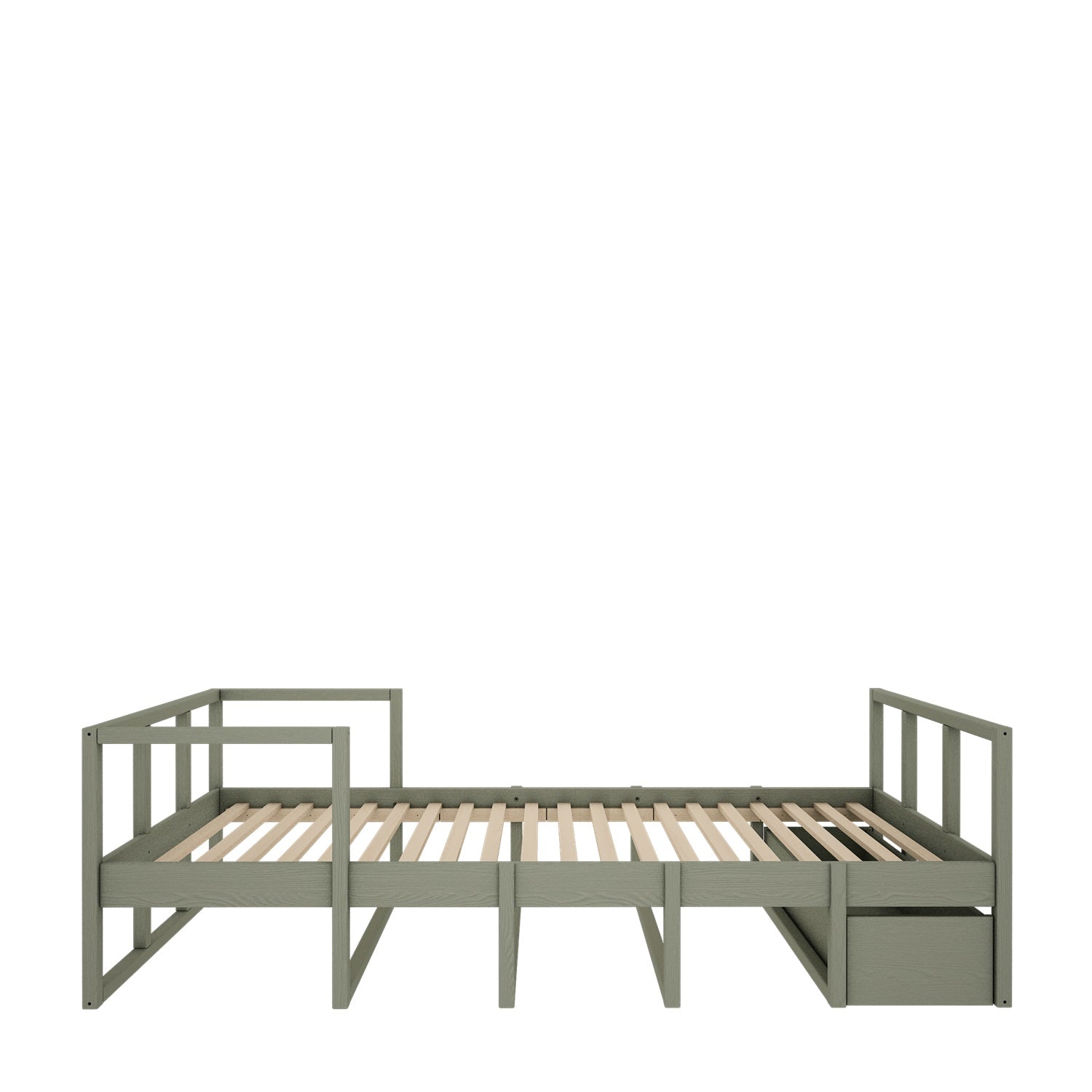 Wood Luck - Bett Tweens 90x200 eucalyptus - mit einer Schublade