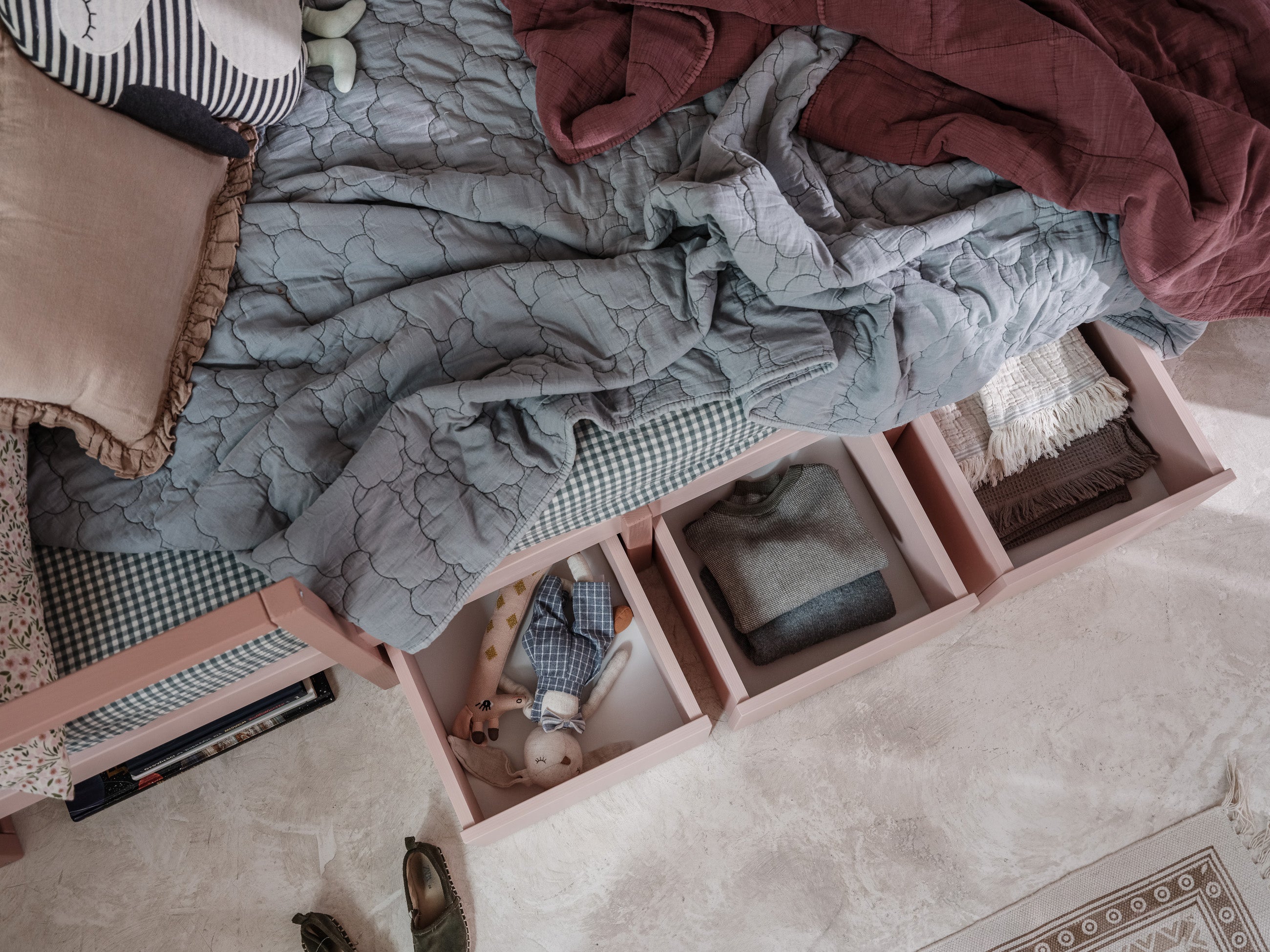 Wood Luck - Bett Tweens 90x200 pink-coral