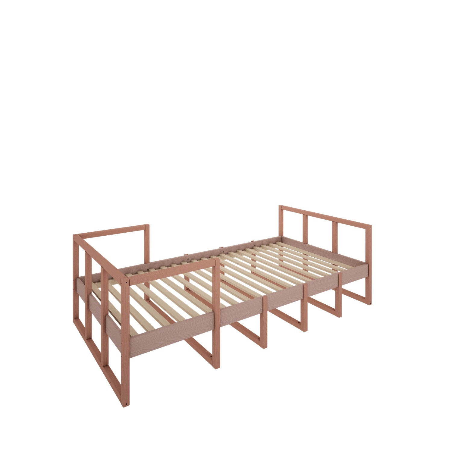 Wood Luck - Bett Tweens 90x200 pink-coral - mit einer Schublade
