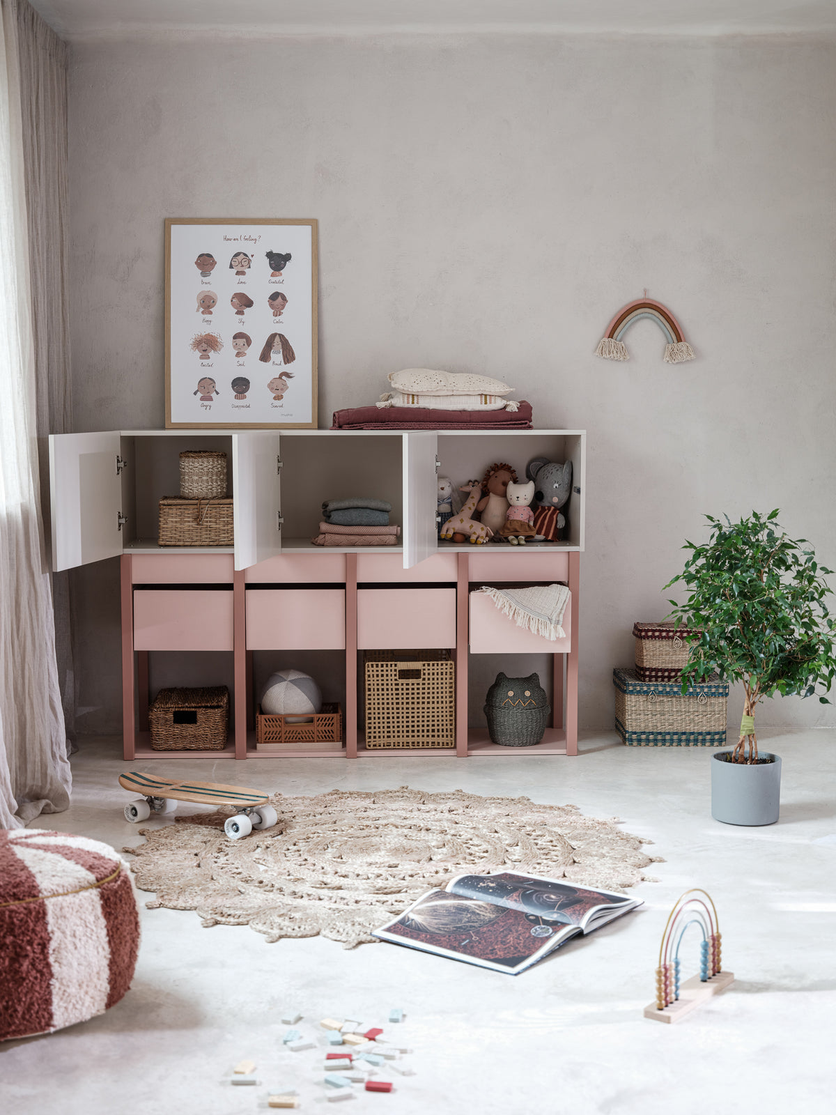 Wood Luck - Kommode Tweens pink-coral