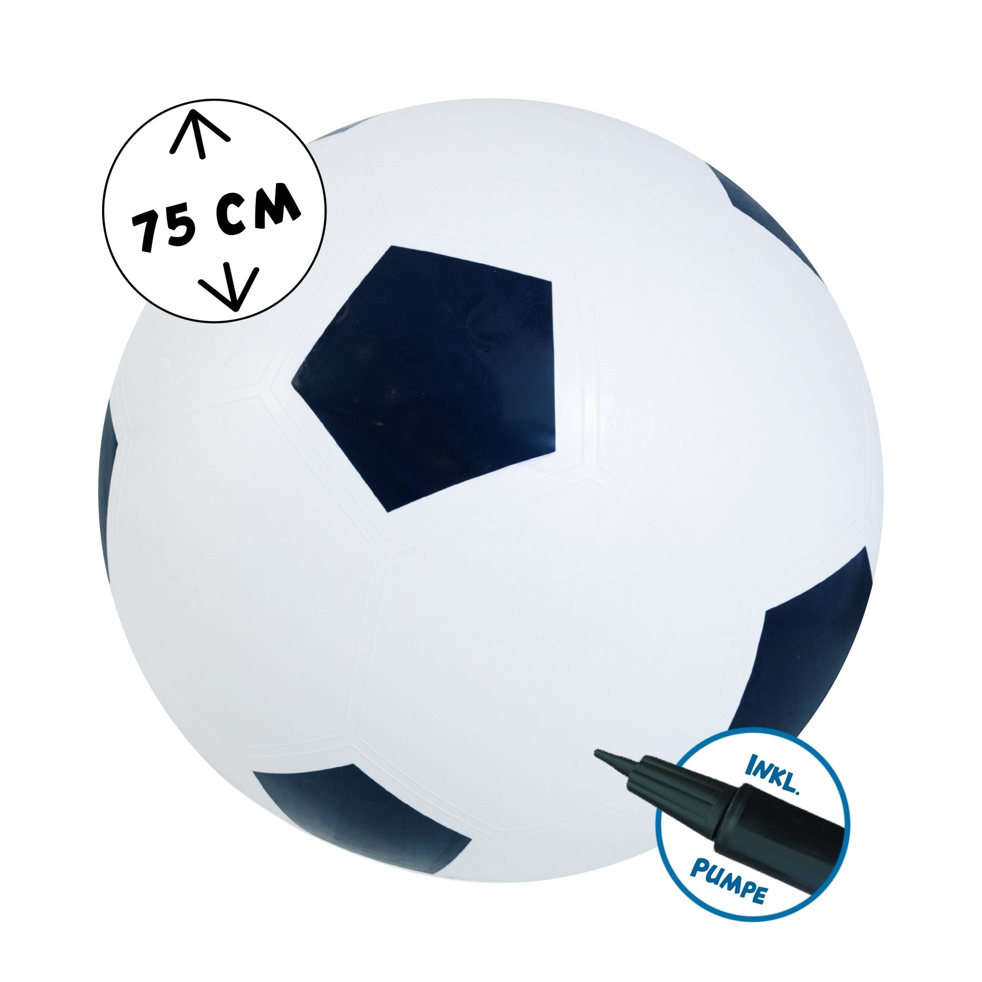 alldoro - Fußball XXL aufblasbar Ø 75 cm