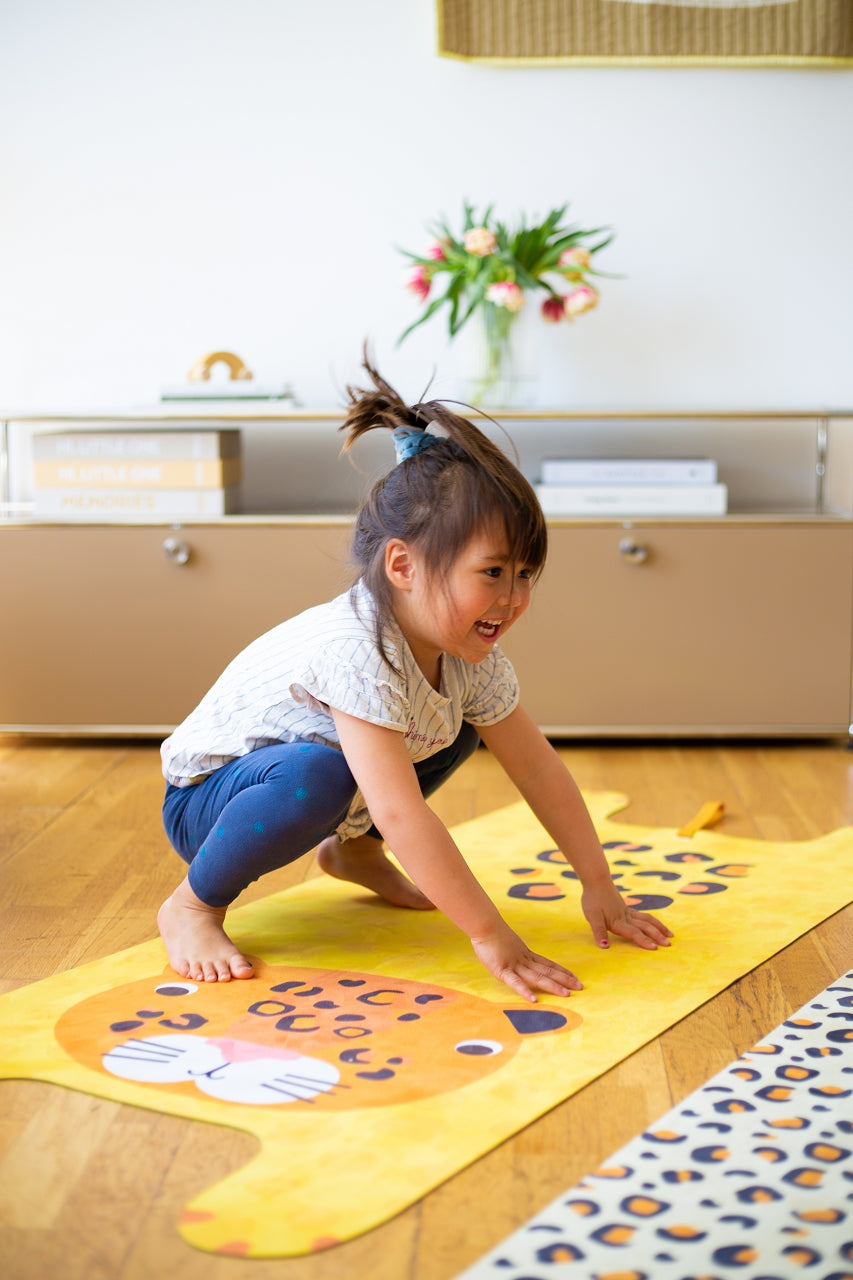 YOGITIER - Yogamatte Kinder: Luka der Leopard