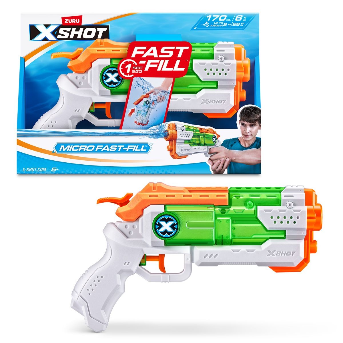 ZURU - Wasserpistole XSHOT Micro Fast-Fill