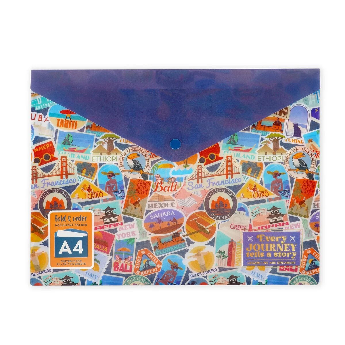 Legami - Dokumentenmappe Travel Stickers