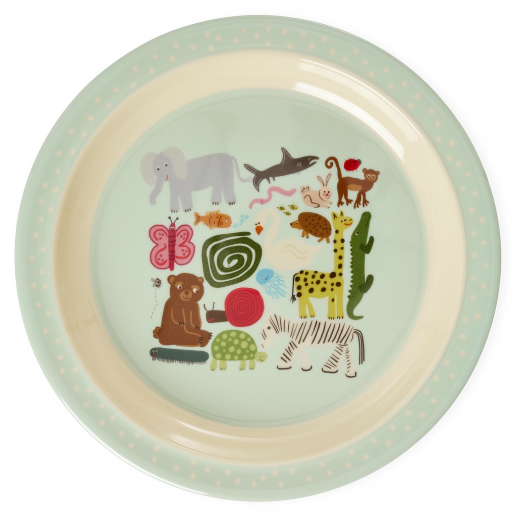 RICE - Teller aus Melamin Wildlife Mint RICE - Teller aus Melamin Wildlife Mint