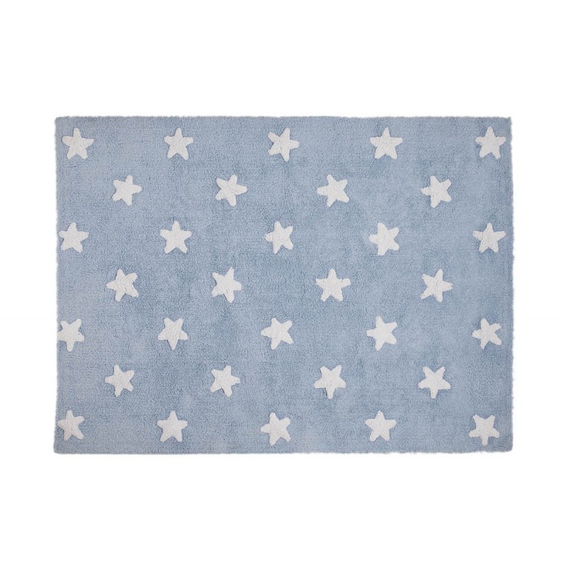 Lorena Canals - Teppich "Stars" Blue/White 120 x 160