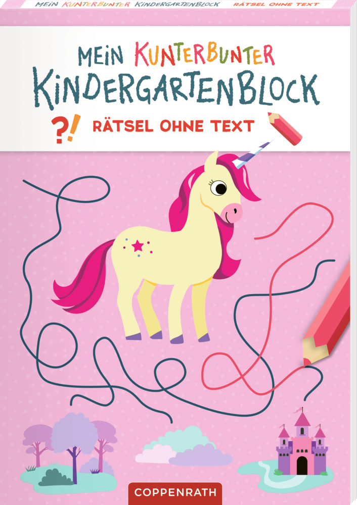 Spiegelburg - Kindergartenblock: Rätsel ohne Text - Einhörner