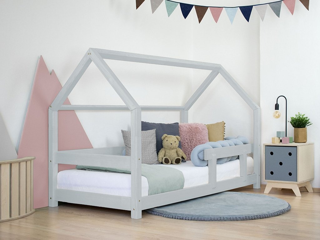 BENLEMI - Hausbett "Terry" mit Bettgitter