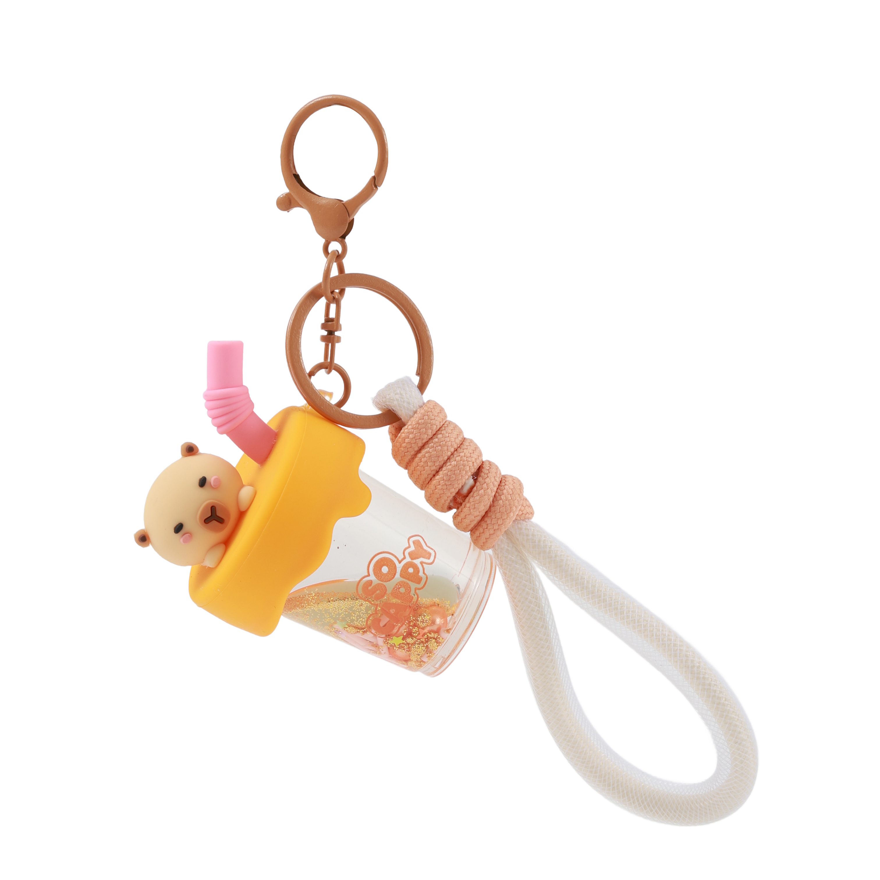 itotal - Schlüsselanhänger Bubble Tea Capybara