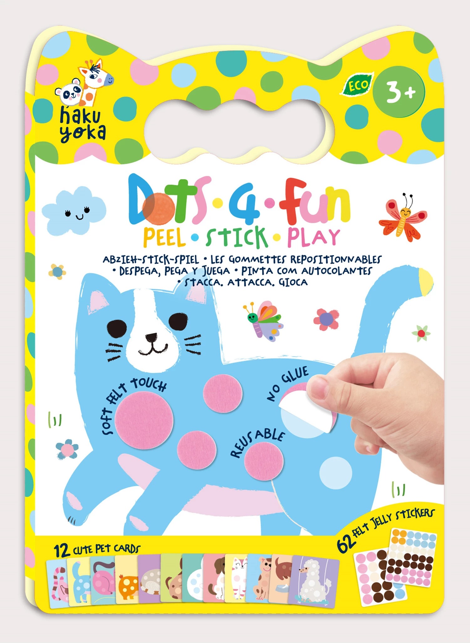 haku yoka - Stickerbuch Filz Haustiere