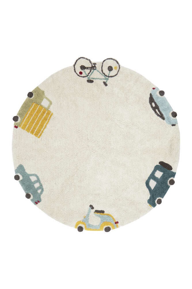 washable-rug-wheels-lorenacanals Lorena Canals - Teppich "Wheels" Ø140