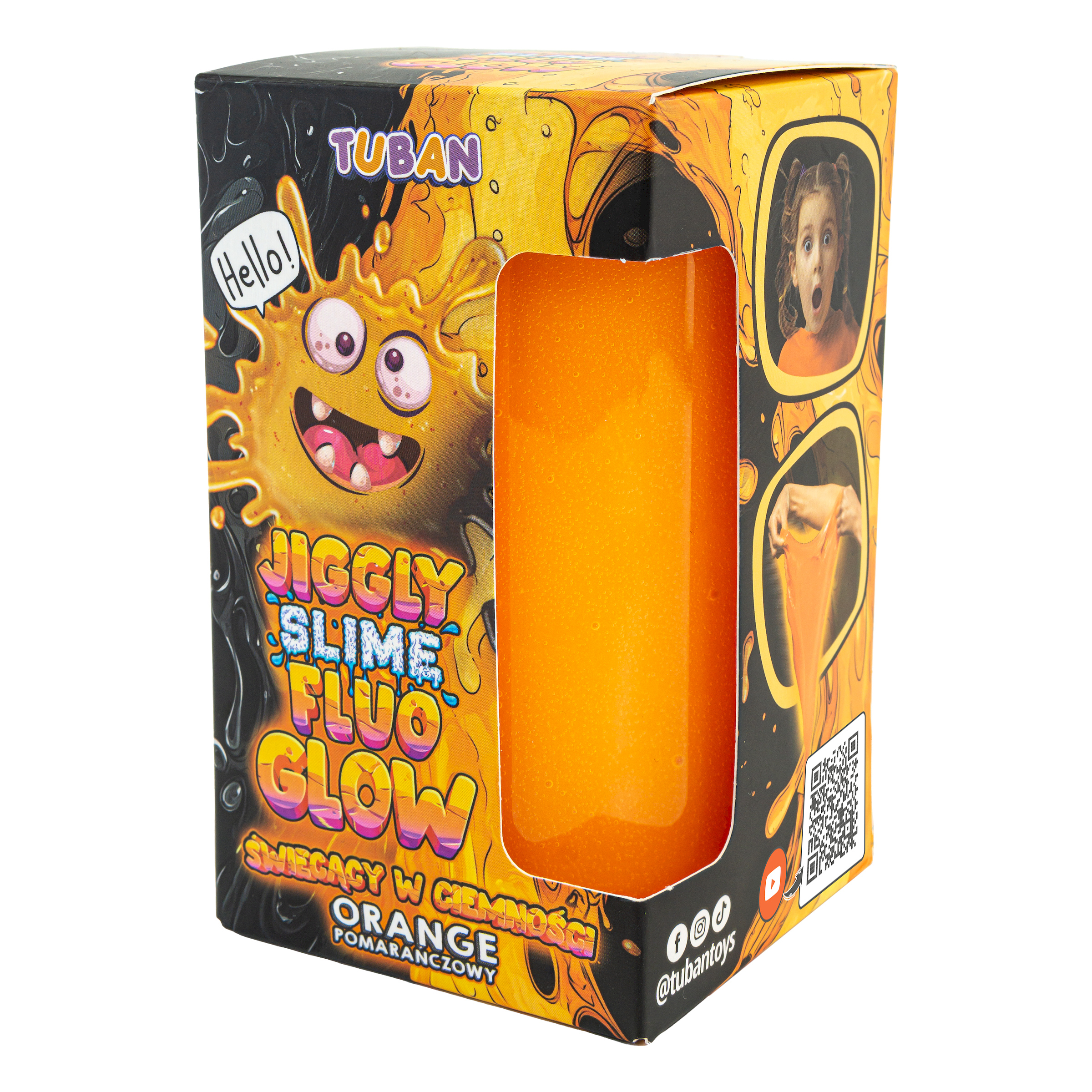 TUBAN - Jiggly Slime Fluo Neon Orange 430g TUBAN - Jiggly Slime Fluo Neon Orange 430g