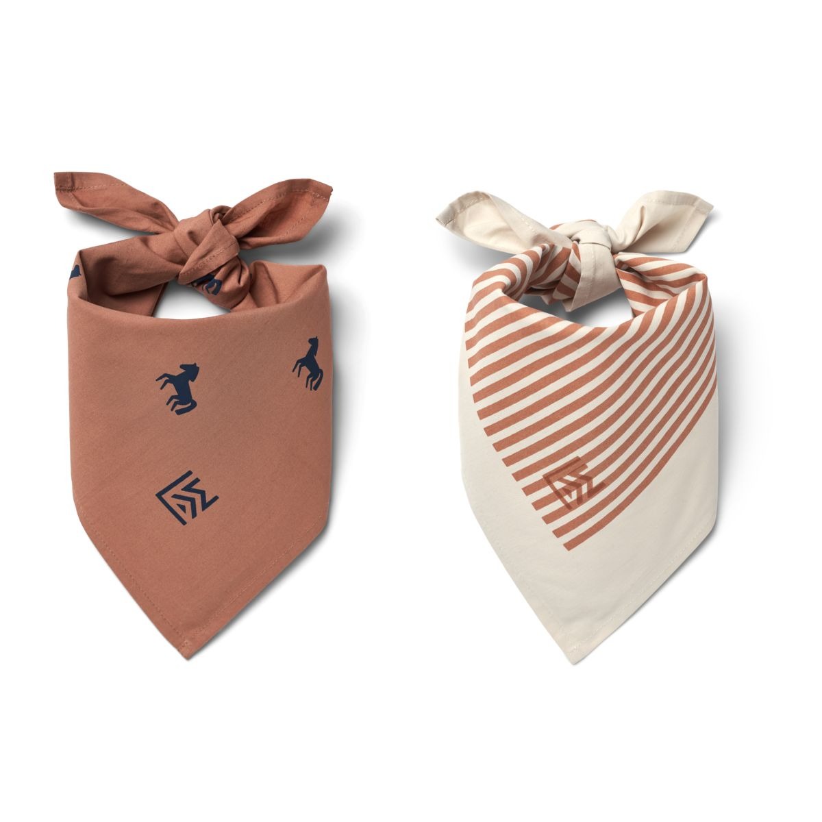 Liewood - Bandana Bali 2er Pack Horses / Stripe mix