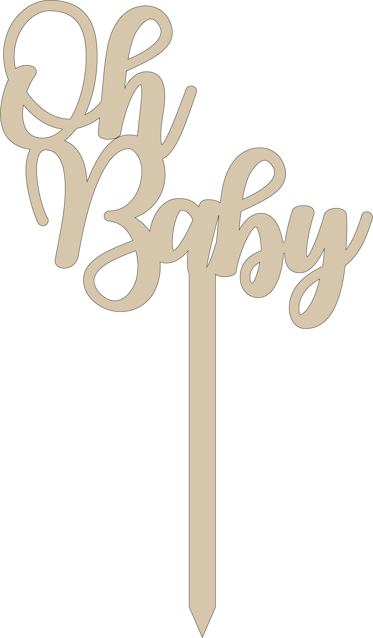 CC-ohbaby Invy Design - Cake Topper "Oh Baby"