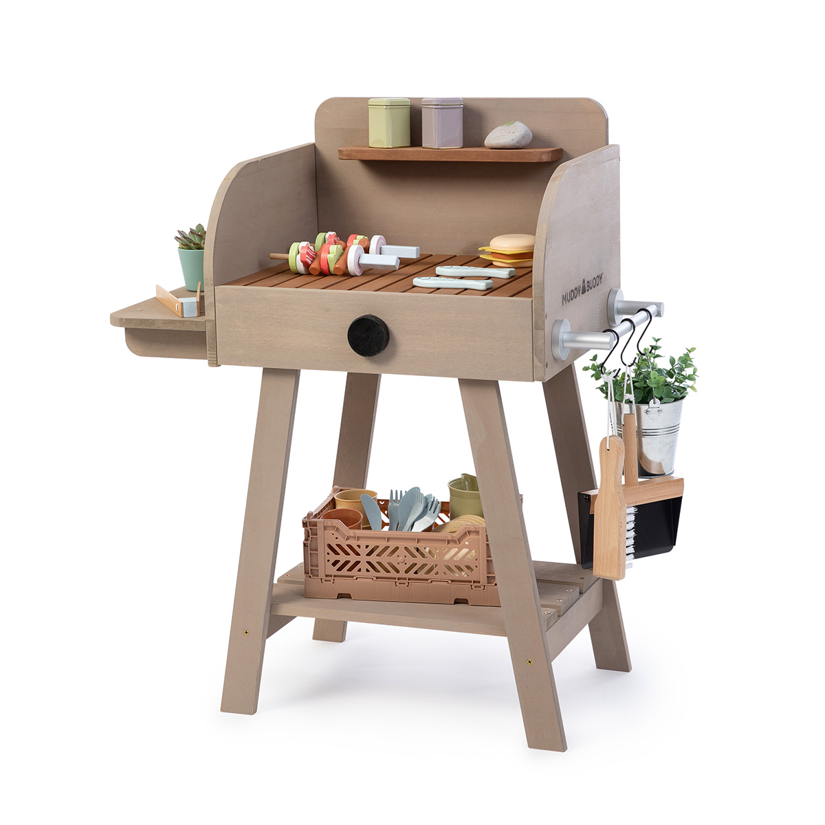 80024_01_1200x1200 MUDDY BUDDY ® - Outdoor Spielgrill "BBQ Chef" warmgrau