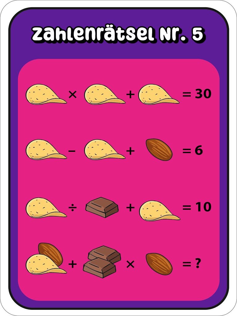 moses - Rätsel Snacks Zahlen suchen