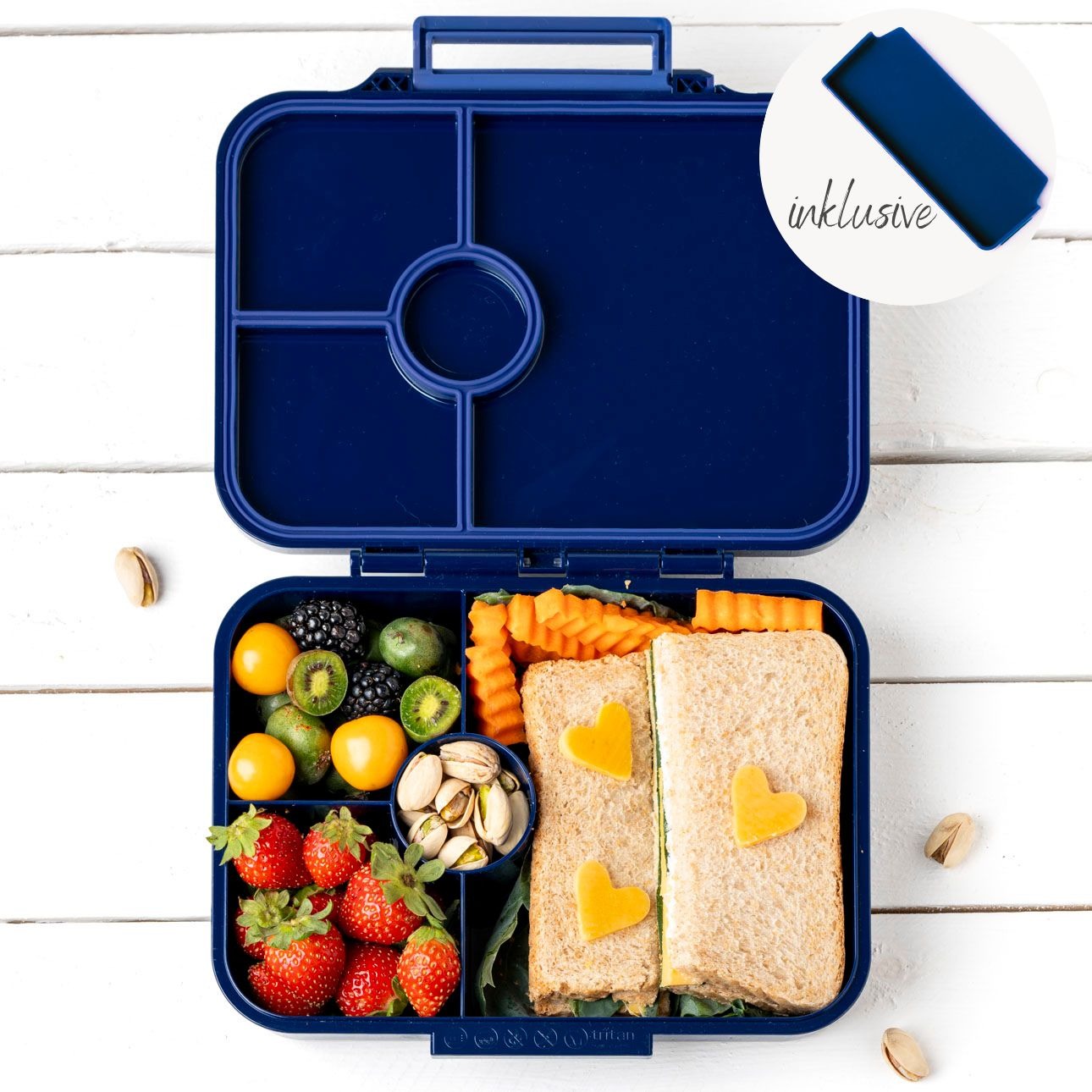 LEKKABOX - Classic Lunchbox Cosmic mit 4 Fächern  