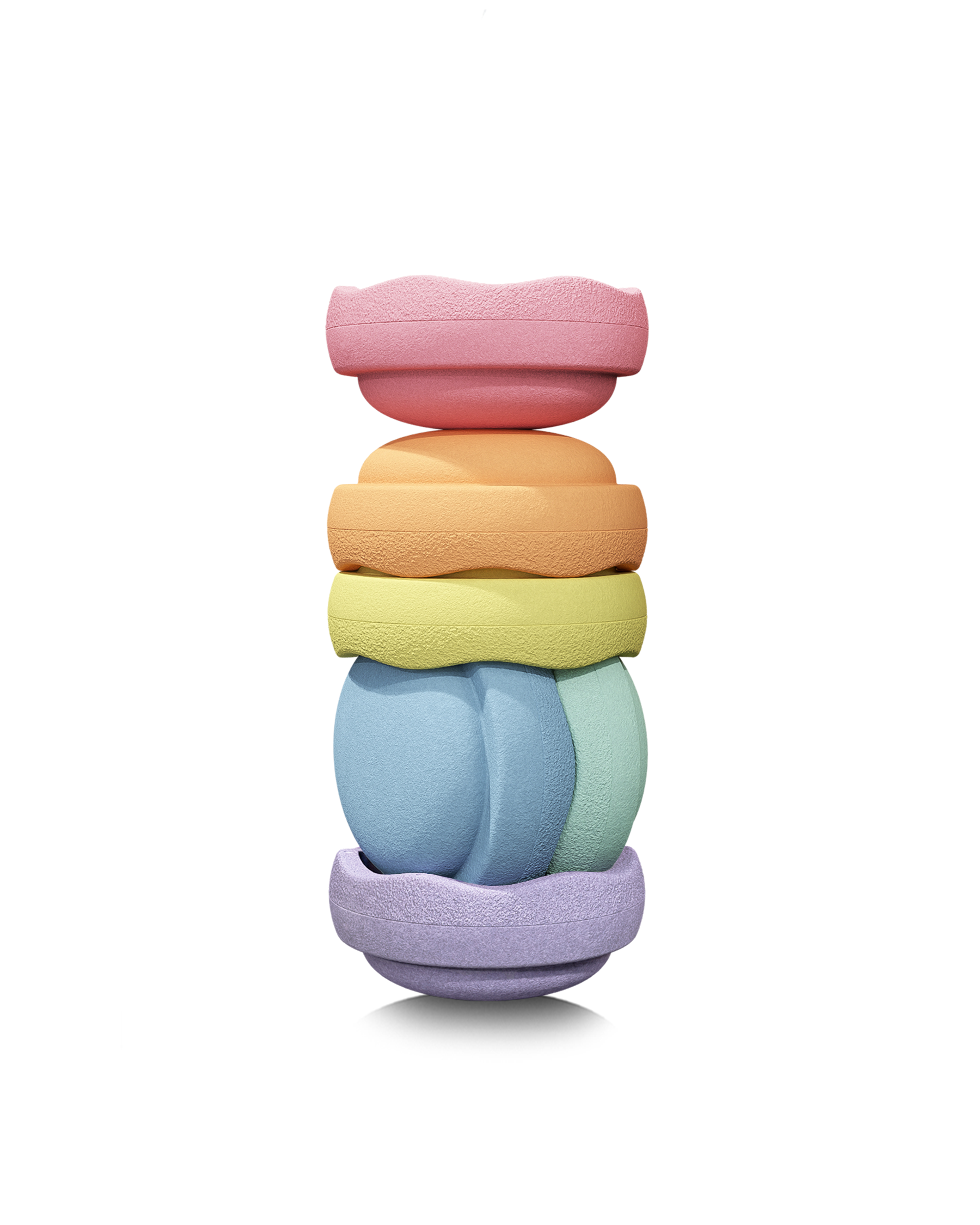 Stapelstein-Original-rainbow-pastel-sculpted-shadow