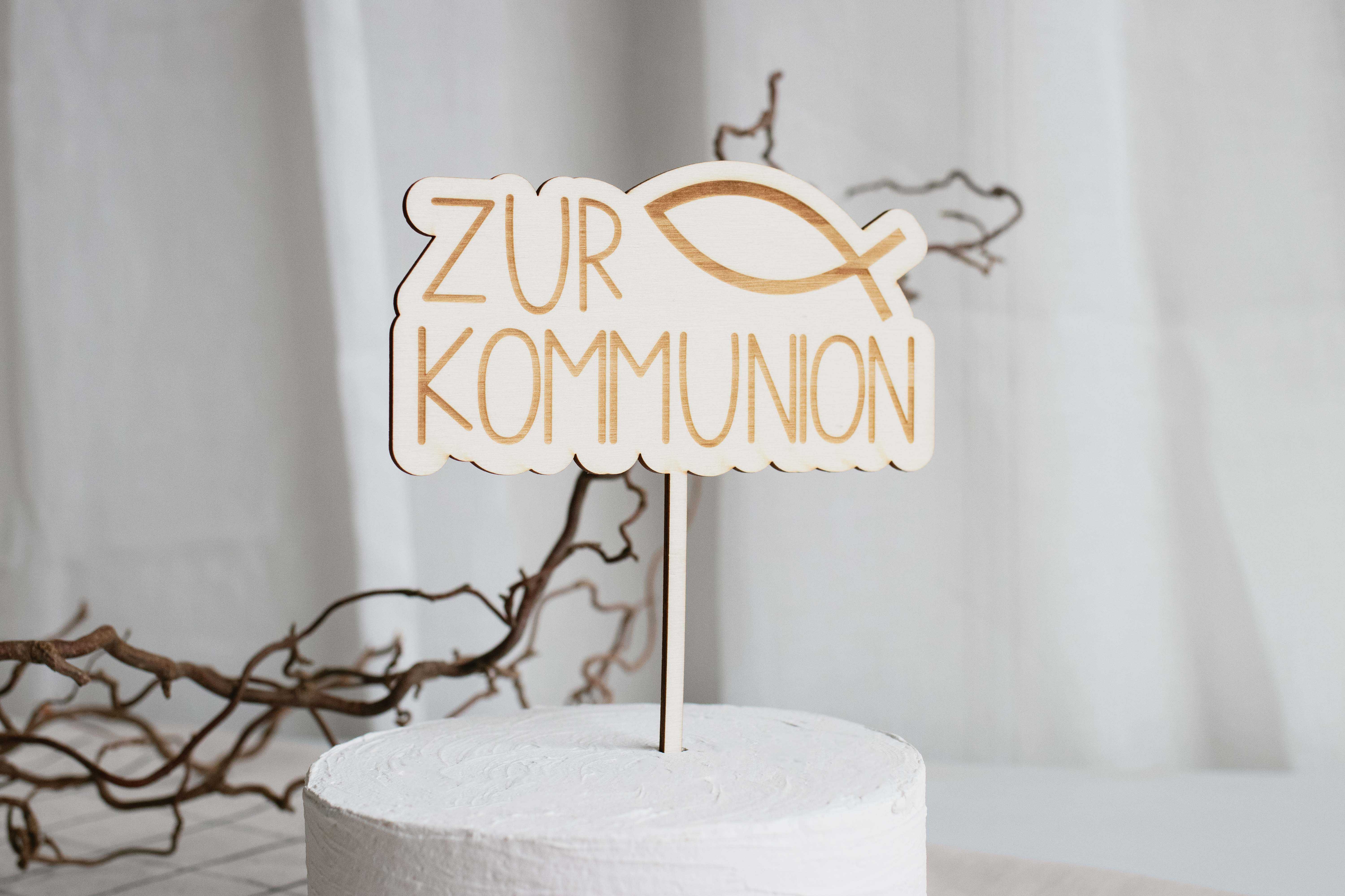 Invy Design - Cake Topper "Zur Kommunion"