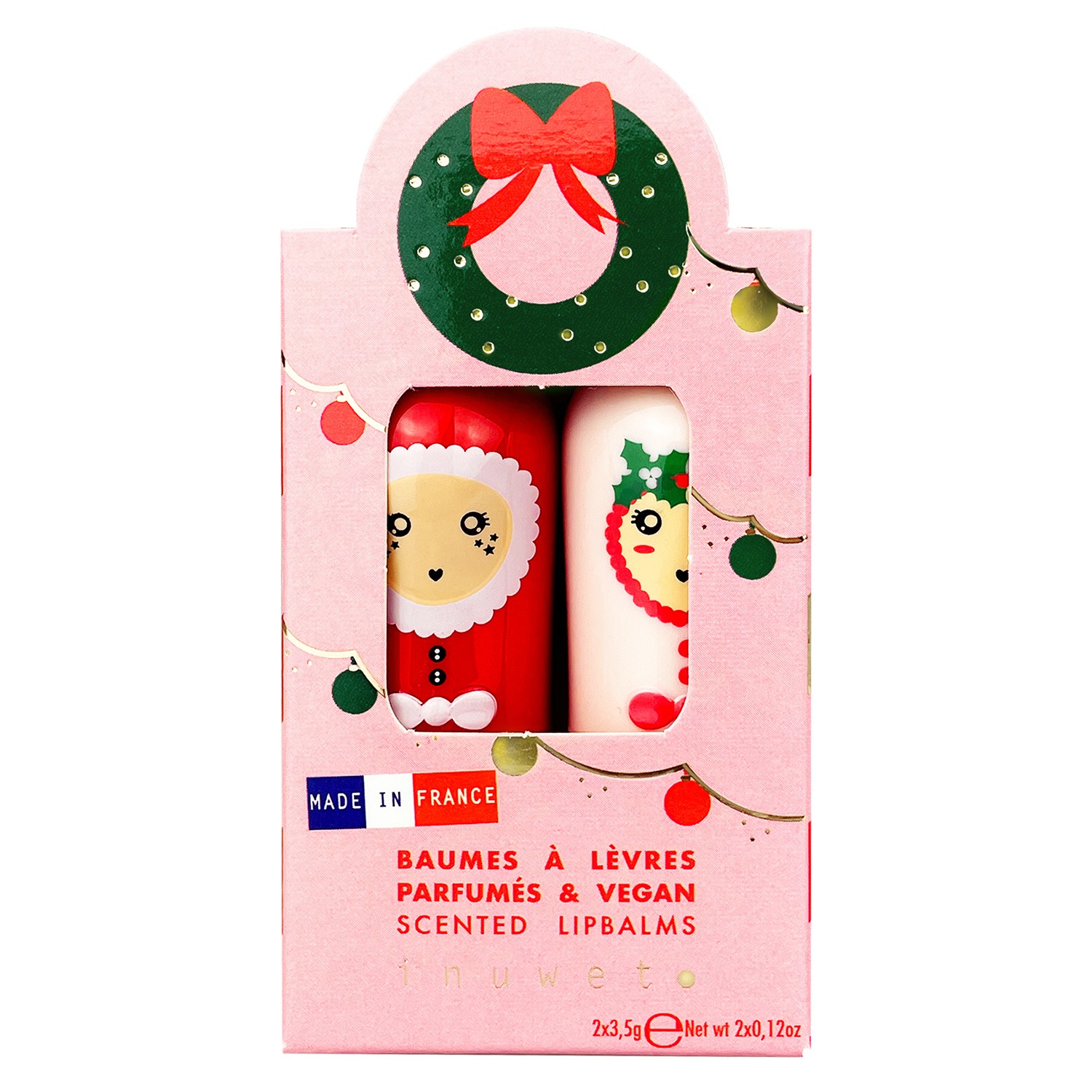 inuwet - Lippenpflege Set 2 tlg. "XMas Dou Garland"