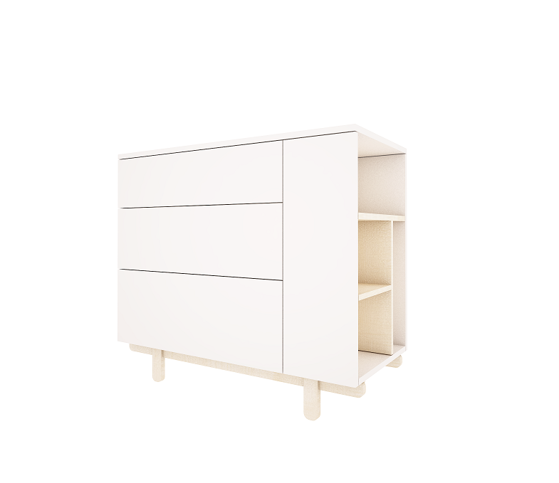 komoda-basic-chest-of-drawers-1Ql79wcwPRmE90 Wood Luck - Kommode Basic off-white