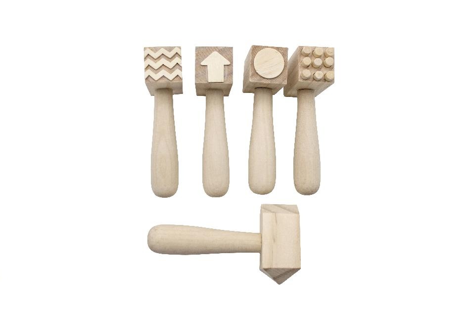Eduplay - Musterhämmer Holz 5er Set Eduplay - Musterhämmer Holz 5er Set
