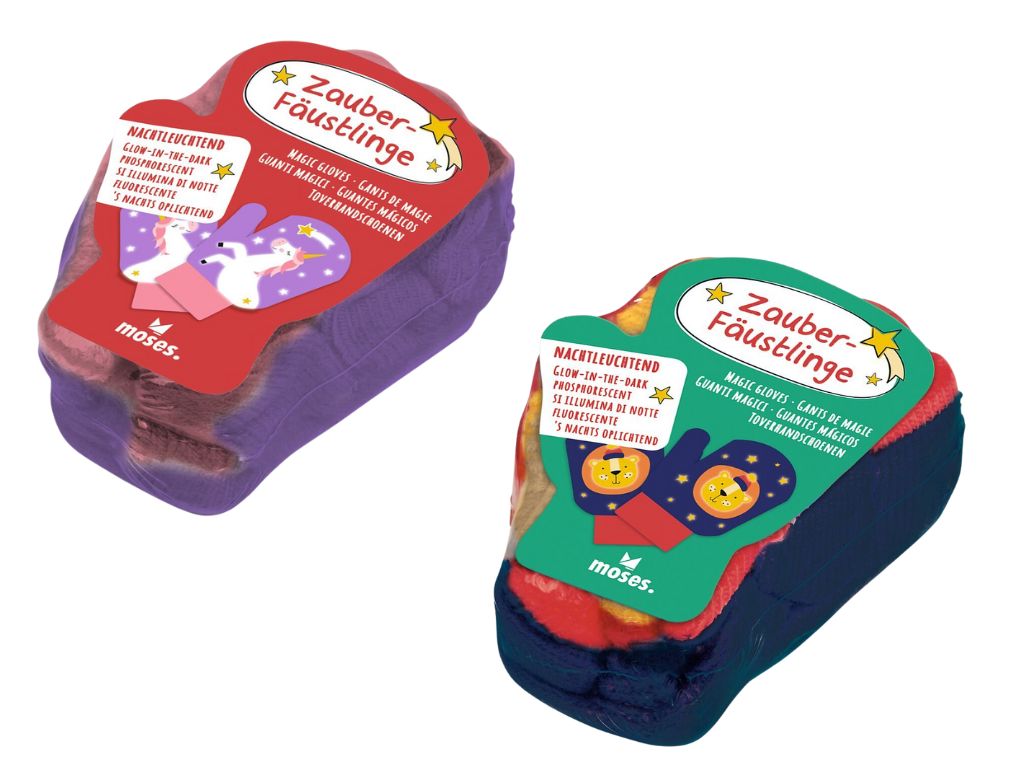 Moses - Nachtleuchtende Zauber-Handschuhe Löwe oder Einhorn Moses - Nachtleuchtende Zauber-Handschuhe Löwe oder Einhorn