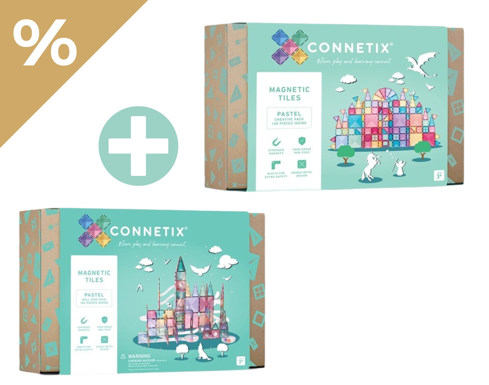 Dream Deals - connetix: Einsteigerset Pastell (226-tlg.)