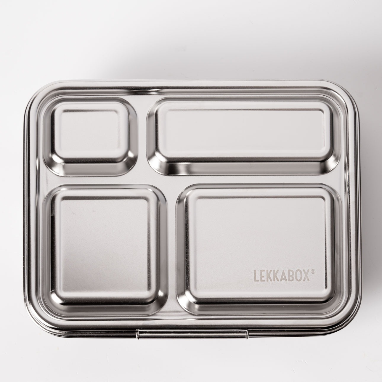 LEKKABOX - Lunchbox Edelstahl mit 4 Fächern Blue
