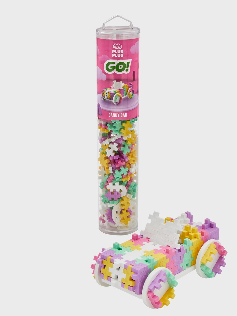 PLUS PLUS - Mini-Bausteine GO! Fahrzeug: Candy PLUS PLUS - Mini-Bausteine GO! Fahrzeug: Candy