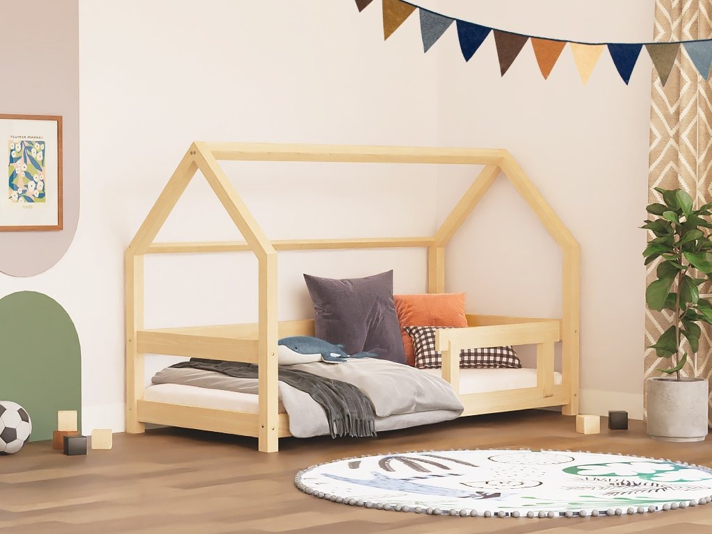 BENLEMI - Hausbett "Terry" mit Bettgitter