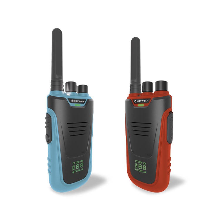 kidywolf_walkie-talkie_blau-rot KIDYWOLF - Walkie-Talkies mit Taschenlampe blau/rot