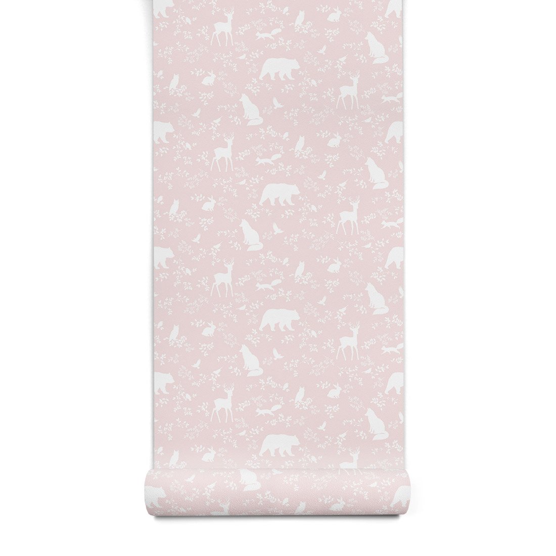 tapeta-forest-animals-pink-01 PASTELOWELOVE - Kindertapete "Forest Animals" pink