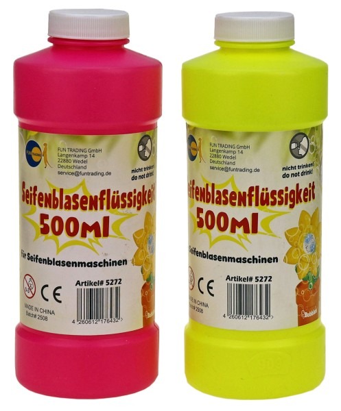 Fun Trading - Seifenblasenflüssigkeit Nachfüllpack 500ml 