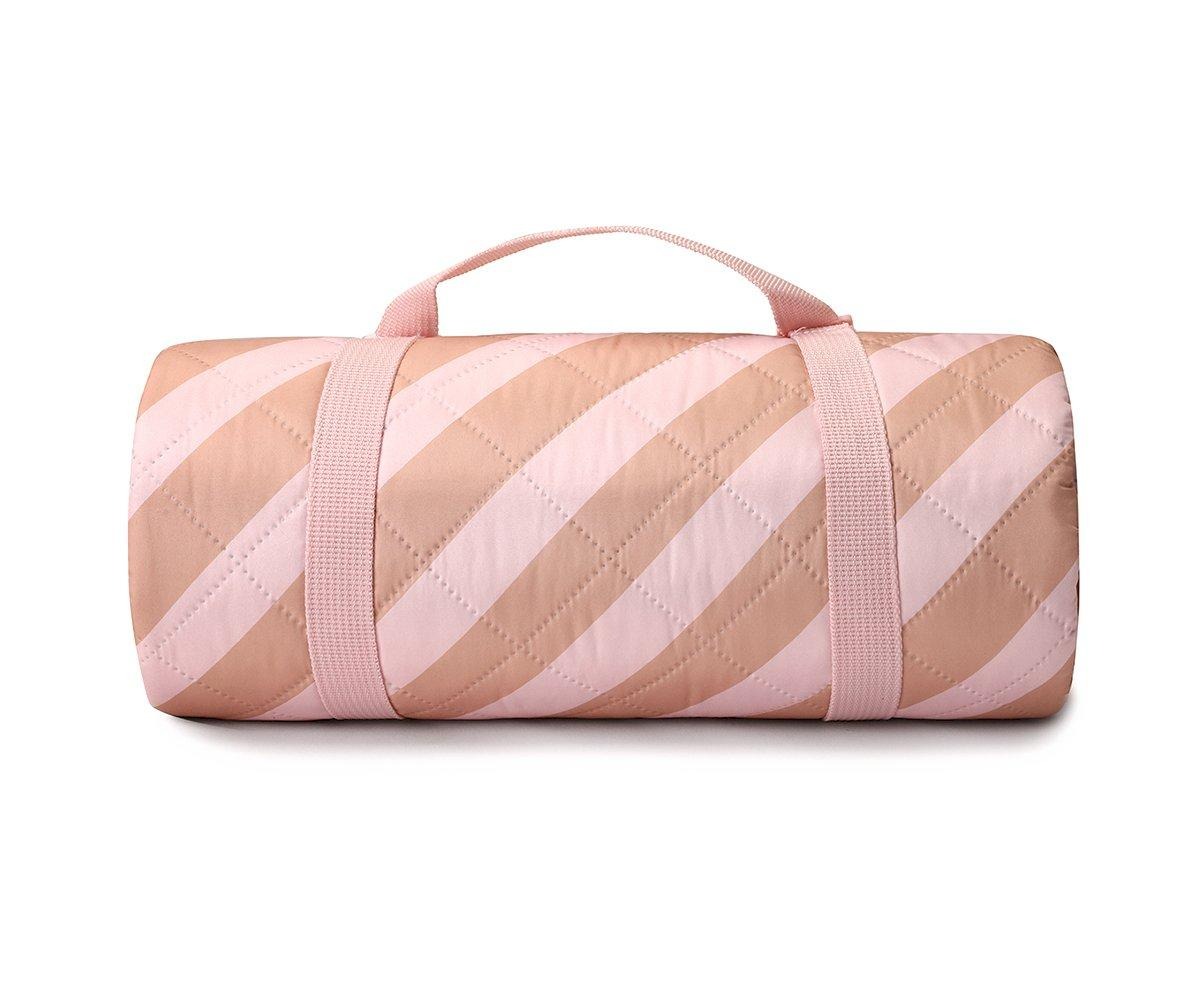 Monneka - Picknick-Decke Rosa gestreift