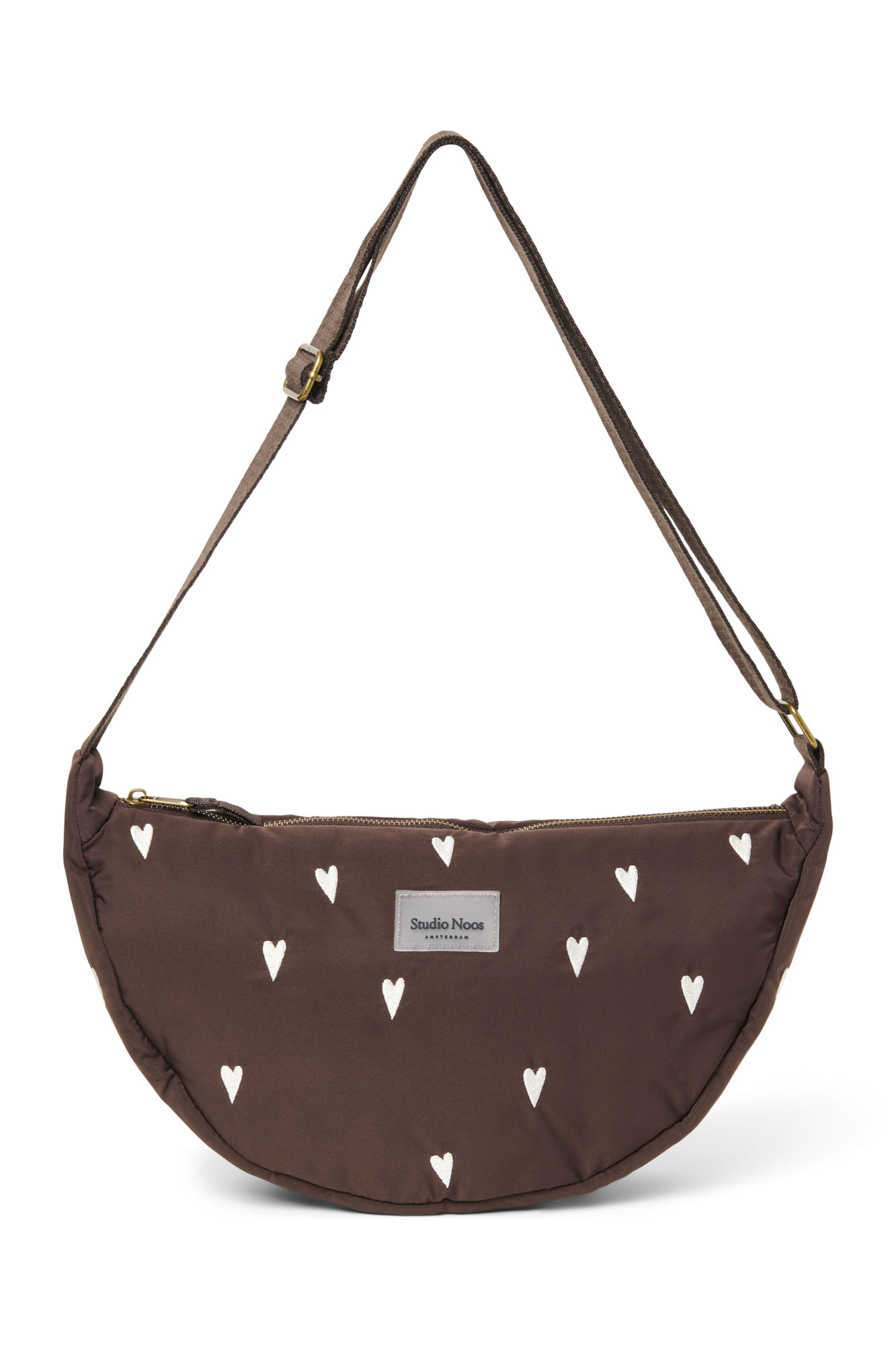 Studio Noos - Tasche Fanny Pack Puffy Brown Hearts Studio Noos - Tasche Fanny Pack Puffy Brown Hearts