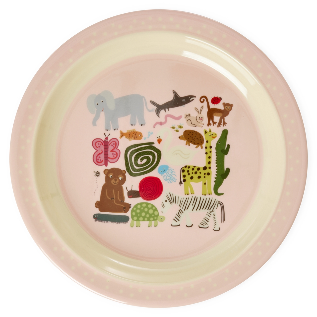 RICE - Teller aus Melamin Wildlife Rosa RICE - Teller aus Melamin Wildlife Rosa