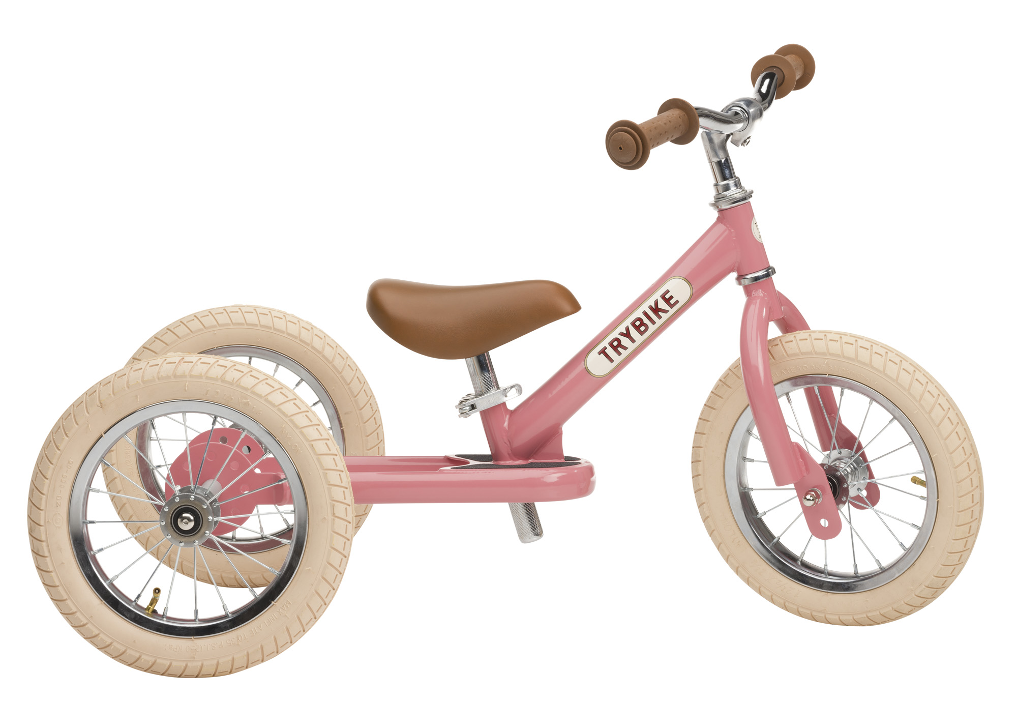 TRYBIKE - Laufrad 2-in-1 Steel Vintage pink