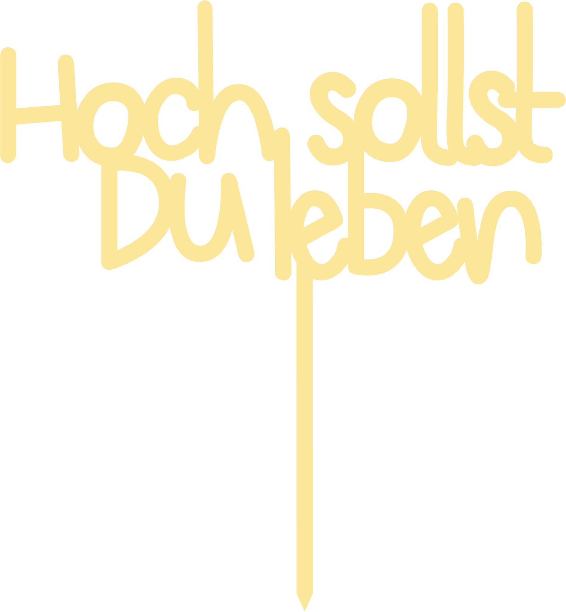 Invy Design - Cake Topper "Hoch sollst Du leben"