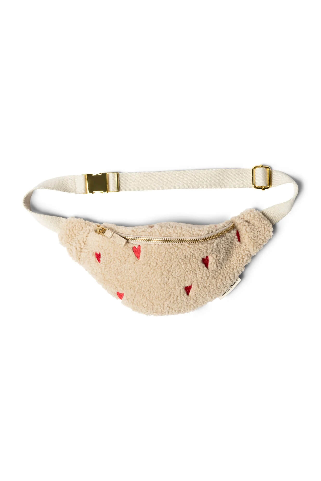 Studio Noos - Tasche Mini Fanny Pack Ecru Teddy Hearts