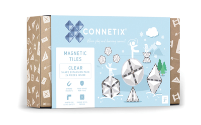 400-x-250_24pc-Clear-Expansion connetix - Magnetbausteine Clear Shape Pack 24-tlg.