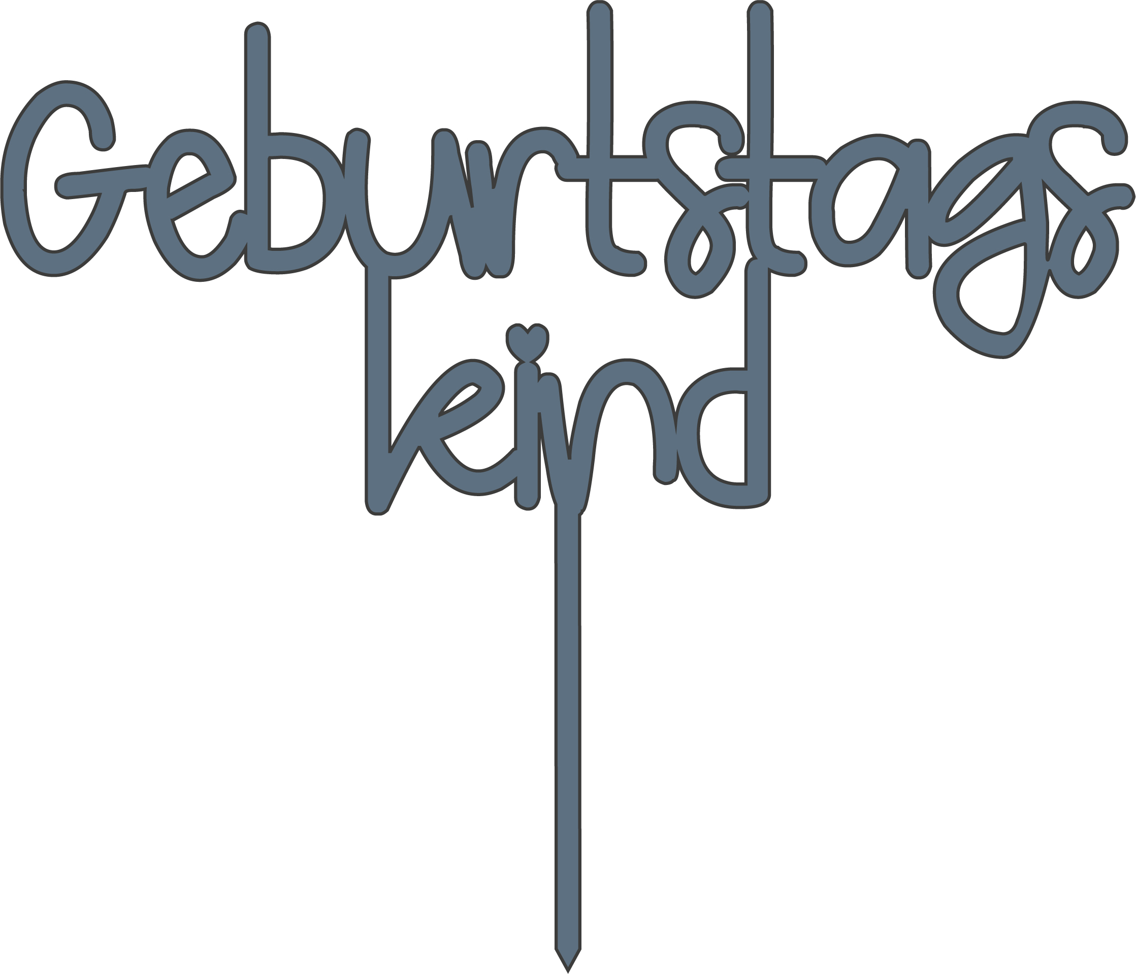 Element-510stein Invy Design - Cake Topper "Geburtstagskind"