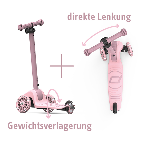 Scoot & Ride - Highwaykick 3S LED rose