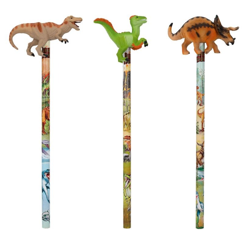 DINO WORLD - Bleistift mit Dino-Topper