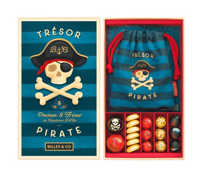 Billes & Co - Murmelbox maxi Piratenschatz blau