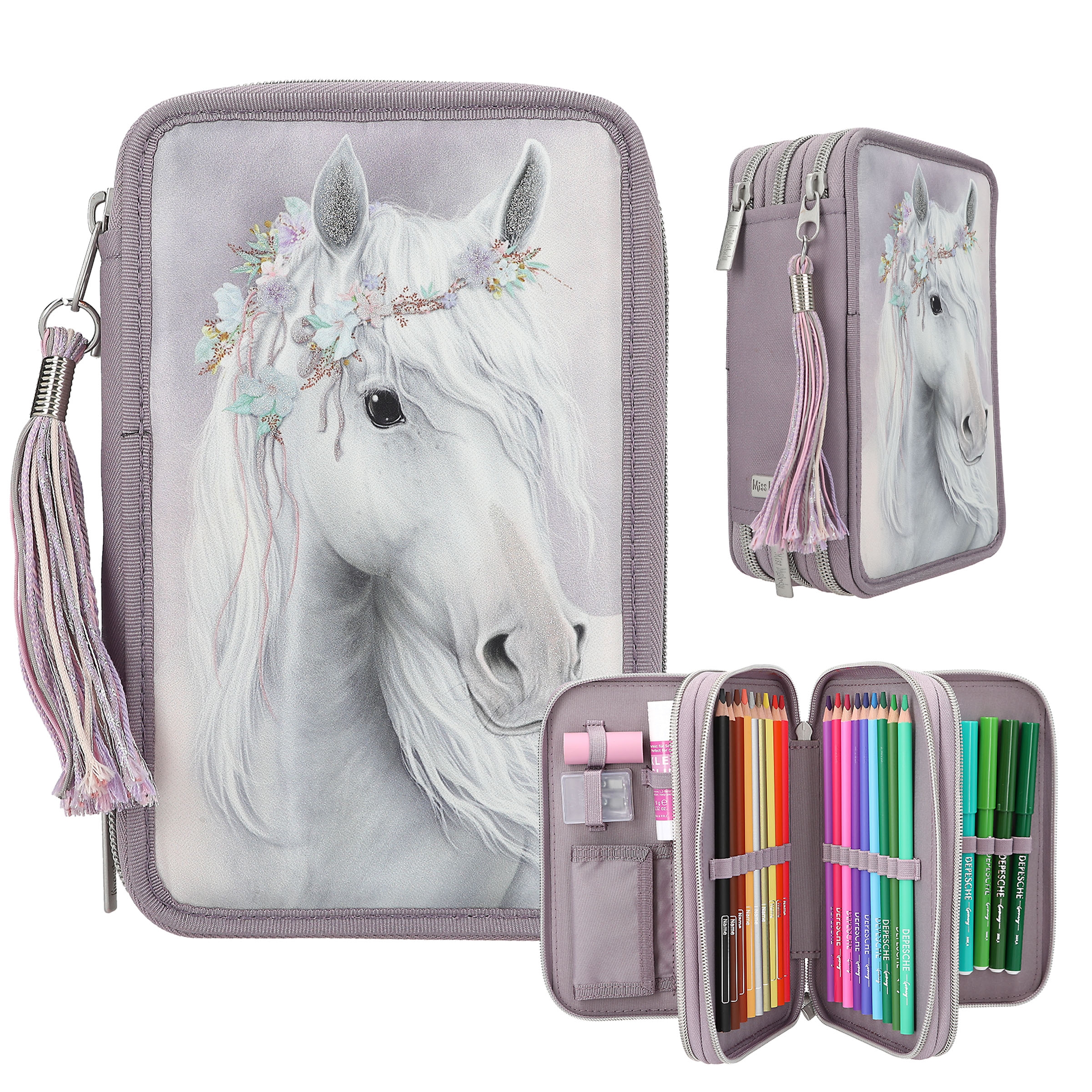 Miss Melody - Federtasche 3-Fach Fantasy Horse