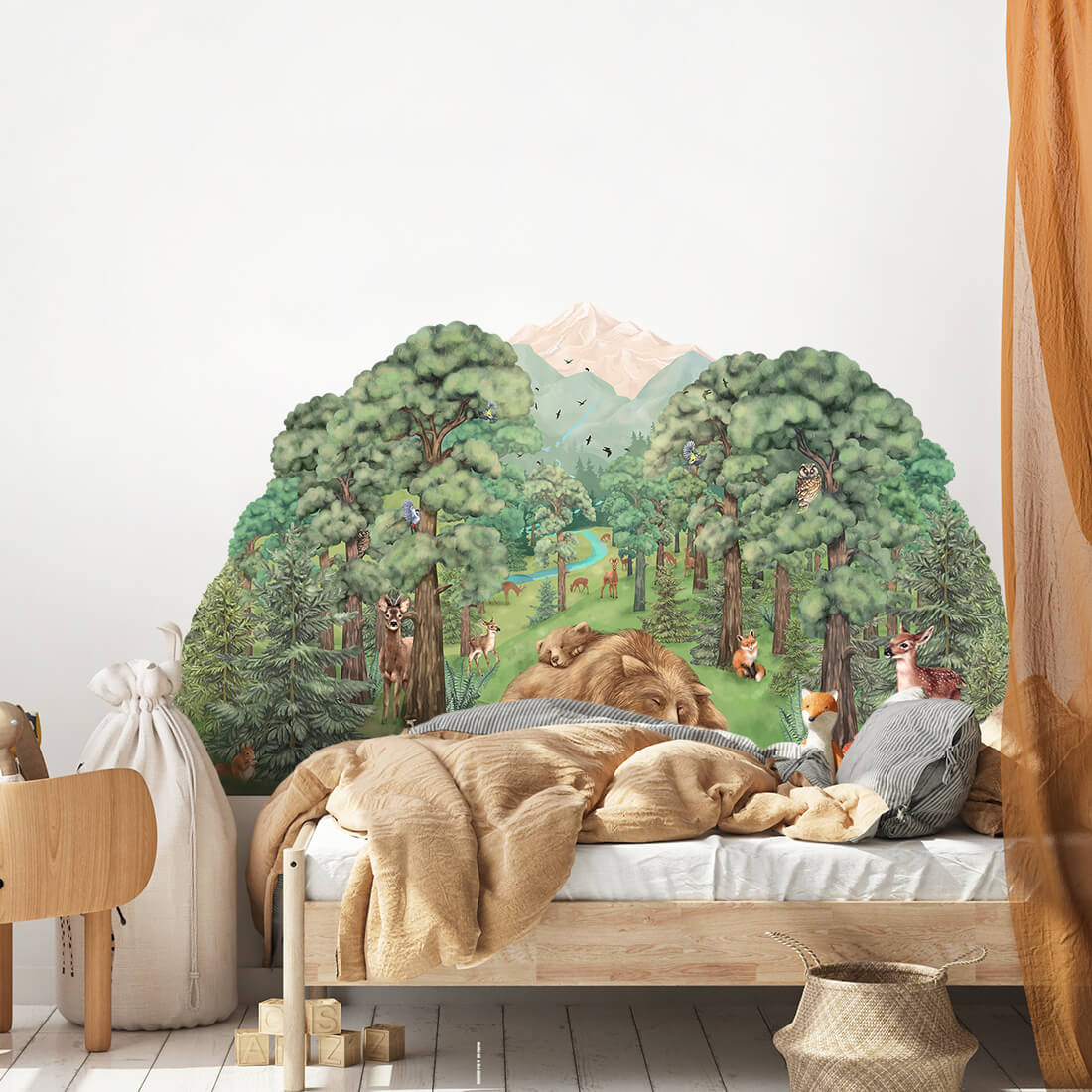 las-naklejka-naklejka-dla-dzieci-dekoracje-pokoju PASTELOWELOVE - Wandsticker "Forest"