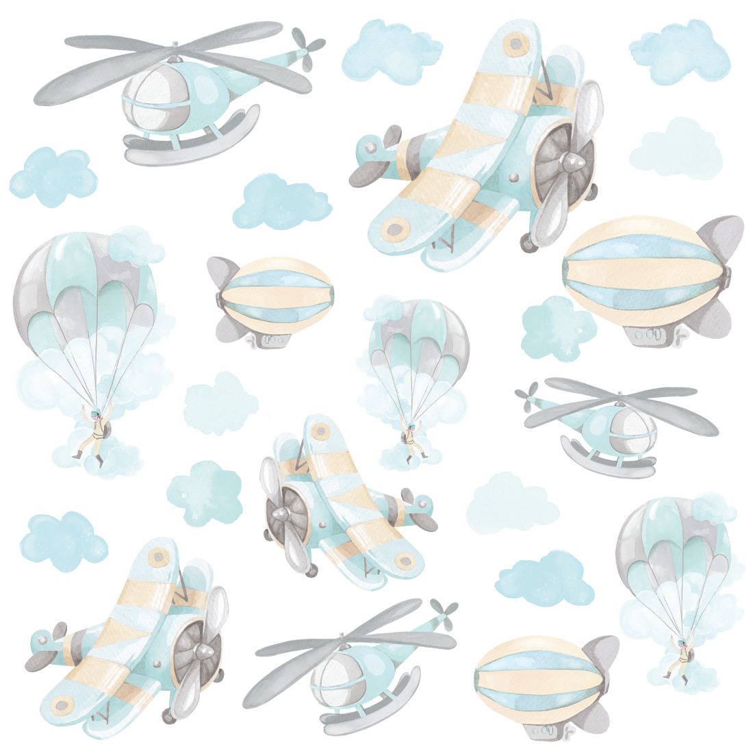 PASTELOWELOVE - Wandsticker "Planes"