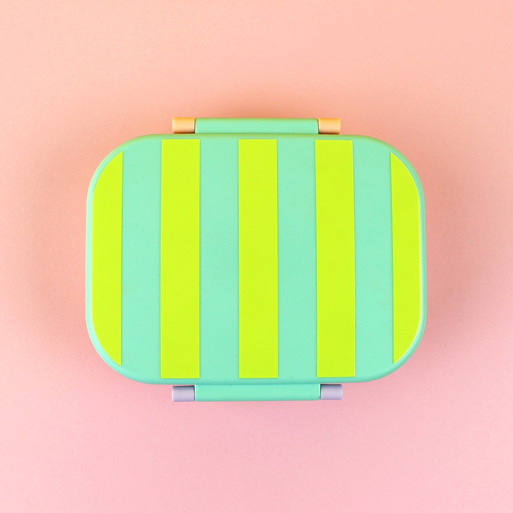 ava&yves - Lunchbox Streifen Mint/Gelb/Apricot